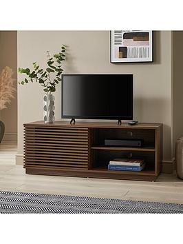 Product photograph of Lloyd Pascal Vera 1 Door Tv Unit - Walnut - Fits Up To 50 Inch Tv from very.co.uk