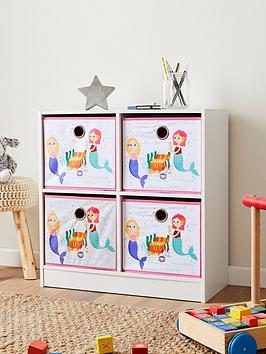 Product photograph of Lloyd Pascal Cubes 4 Storage Unit With Mermaid Drawers from very.co.uk
