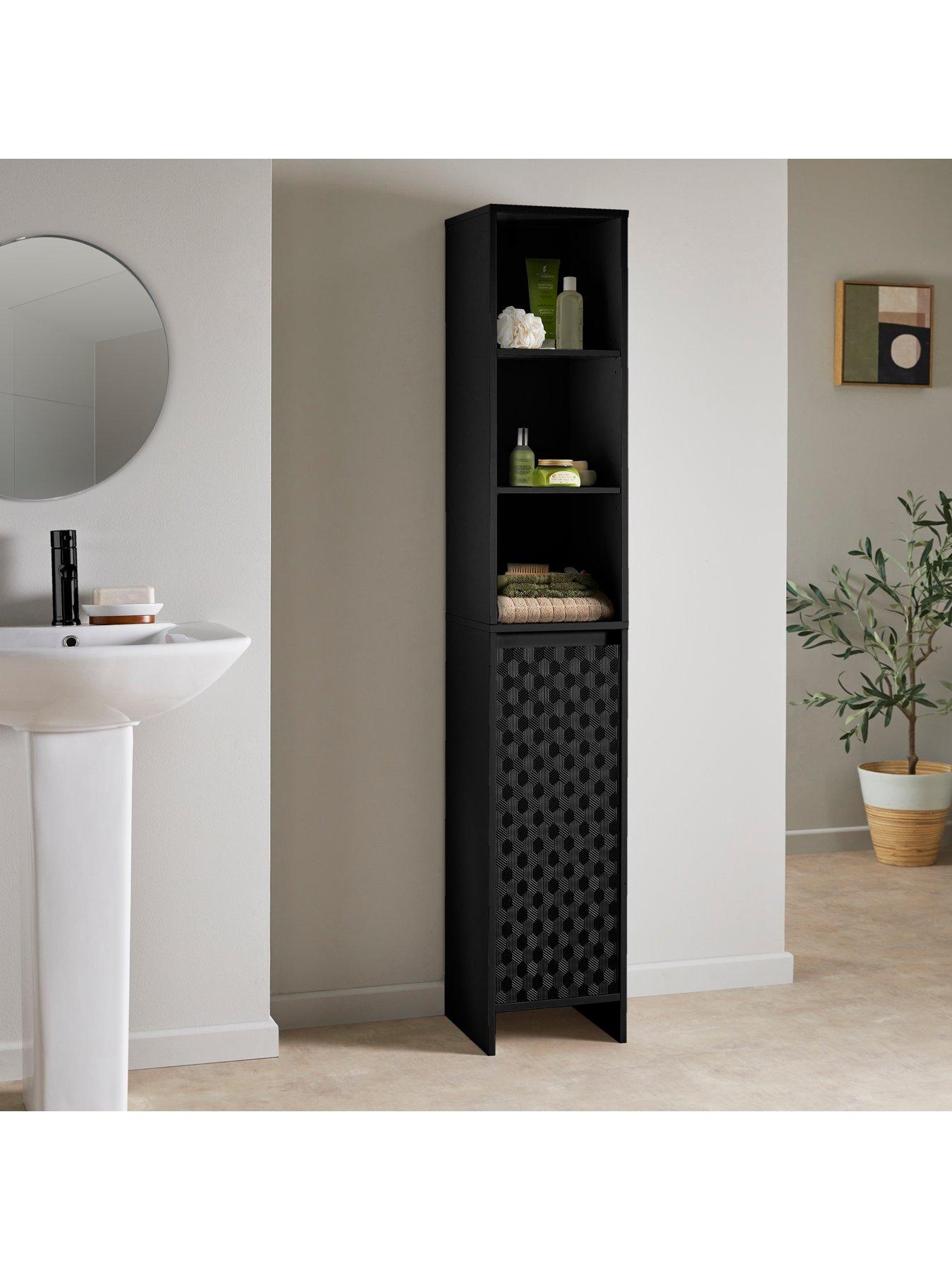 lloyd-pascal-prisim-tallboy-withnbspopen-shelves-and-base-cupboard-black