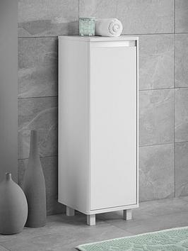 Product photograph of Lloyd Pascal Ciara Single Door Floor Cabinet - White from very.co.uk