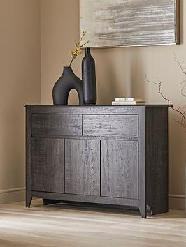 Product photograph of Lloyd Pascal Byron 3 Door 2 Drawer Large Sideboard - Black from very.co.uk