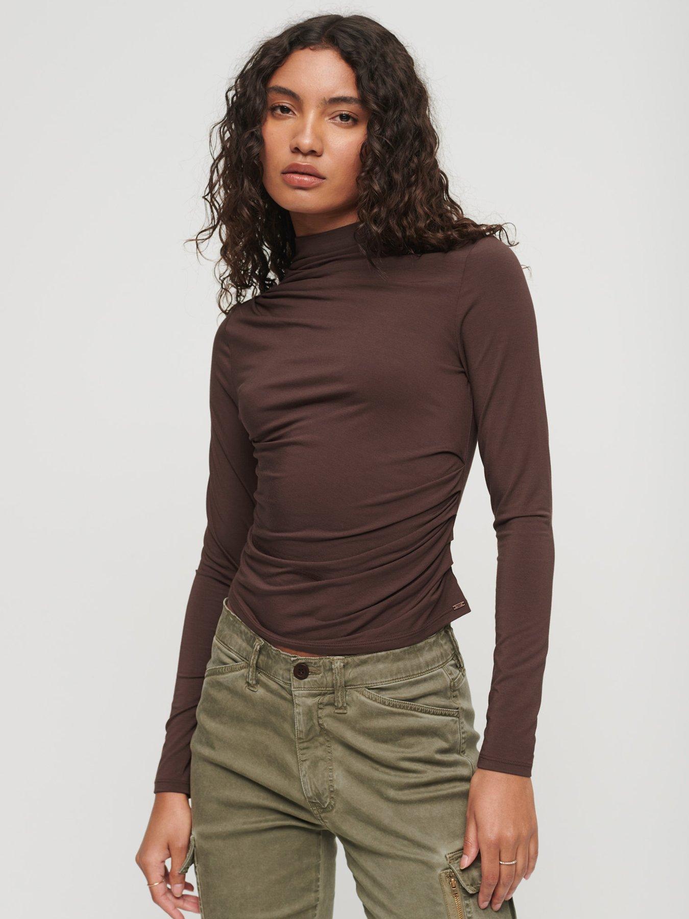 Brown jersey top sales