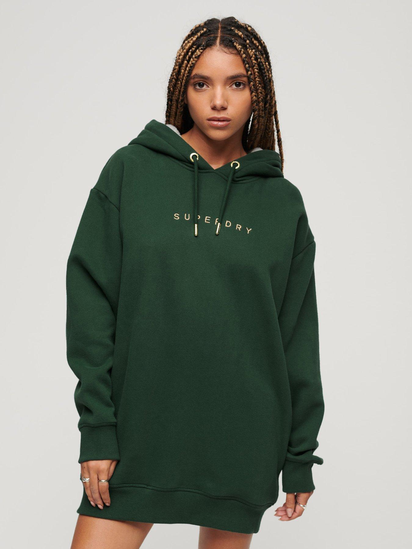 Sweatshirt Dress - Dark green - Ladies