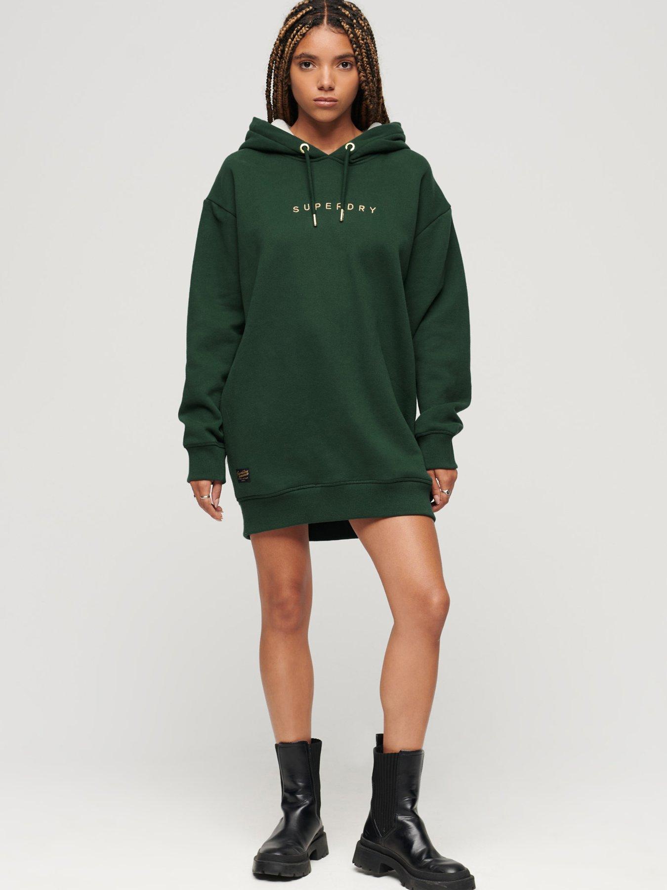 Superdry long hot sale hoodie dress