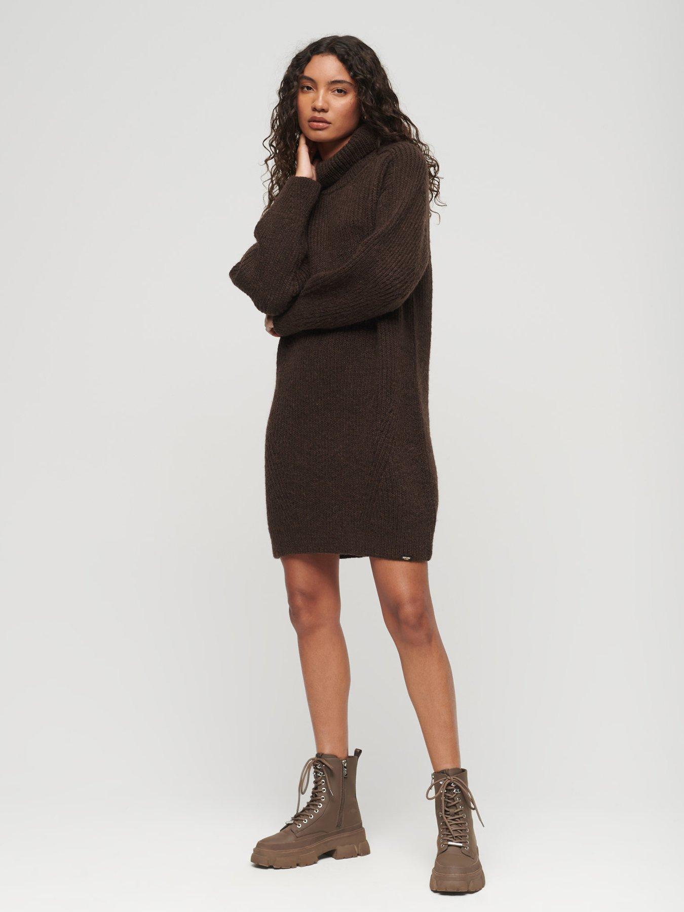 Knitted Roll Neck Jumper Dress