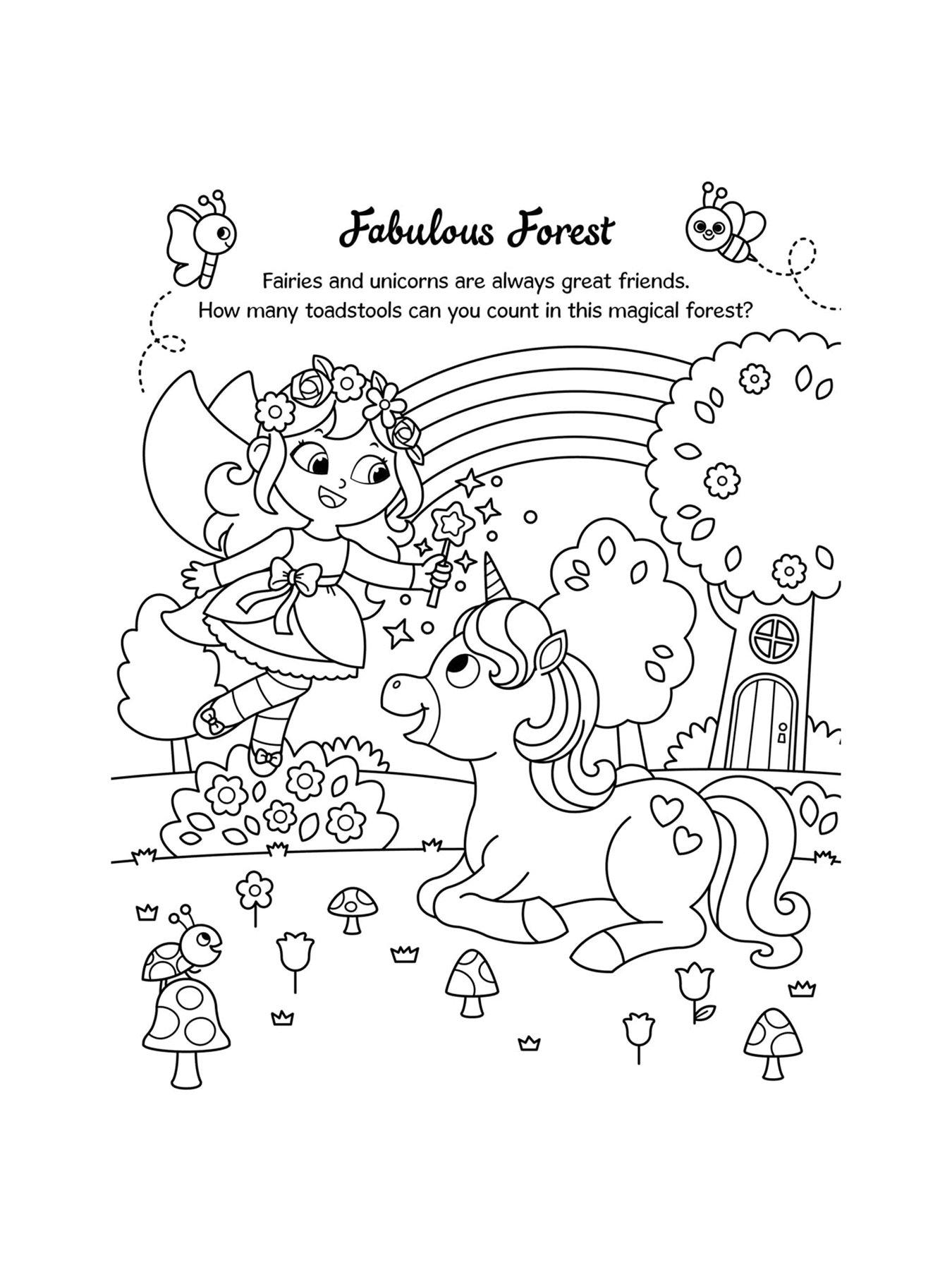 Image 3 of 3 of Unicorn Super Cute Unicorns Colouring Book & Crayon Set