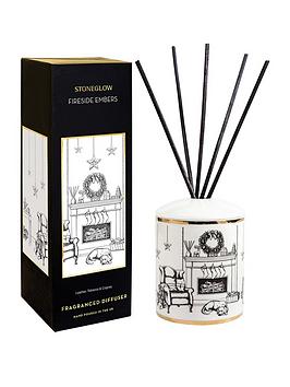Product photograph of Stoneglow Keepsake Ceramic Reed Diffuser Ndash Fireside Embers from very.co.uk
