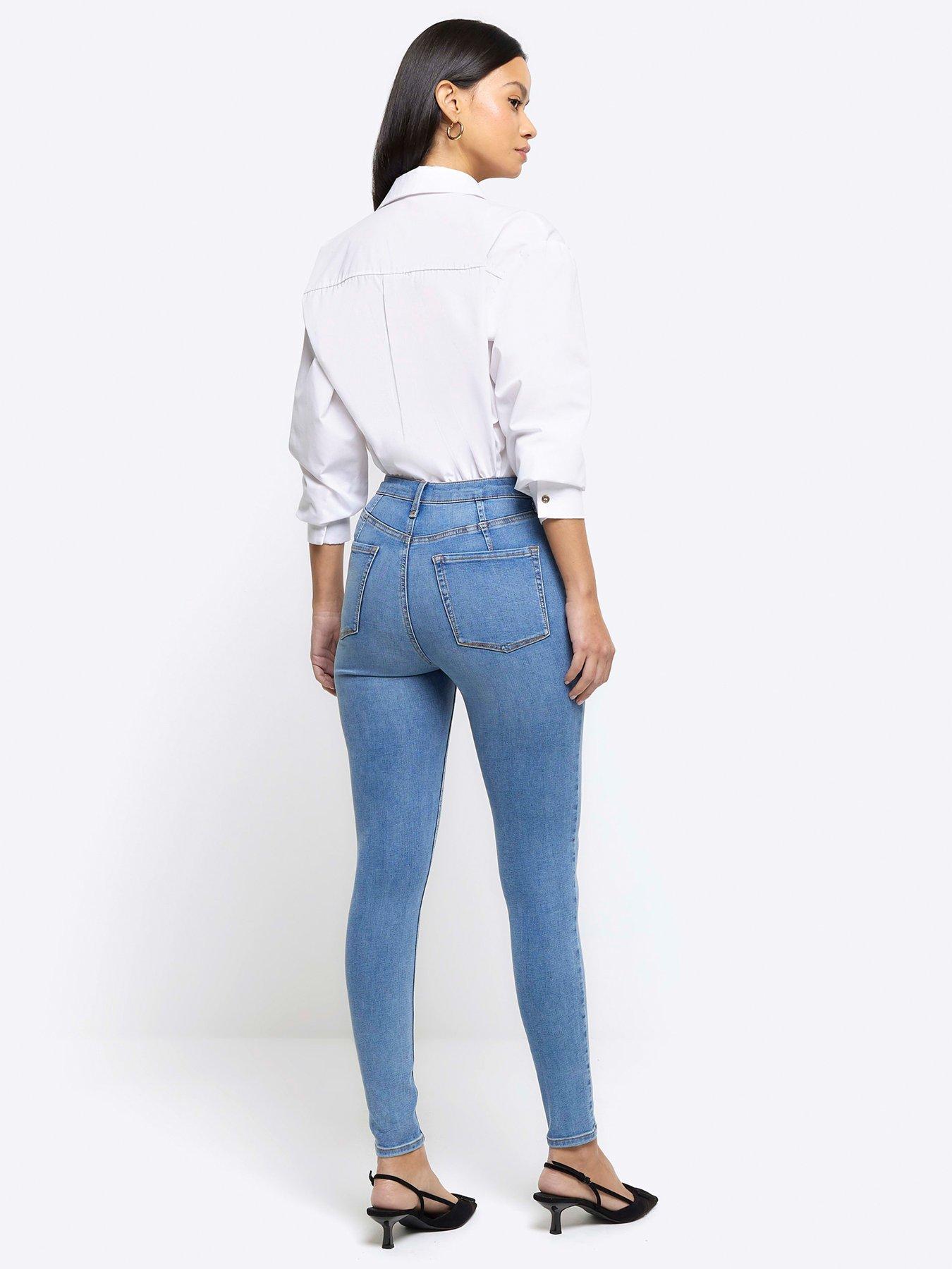 Jean River Island Taille 14 - Neuf Avec étiquettes, Couleur Bleu Denim Classique