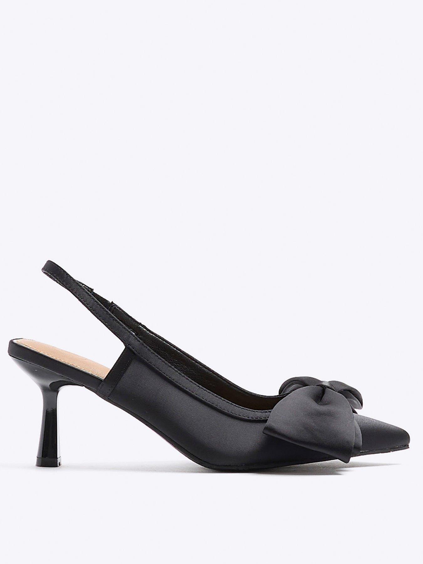 River island black hot sale court shoes