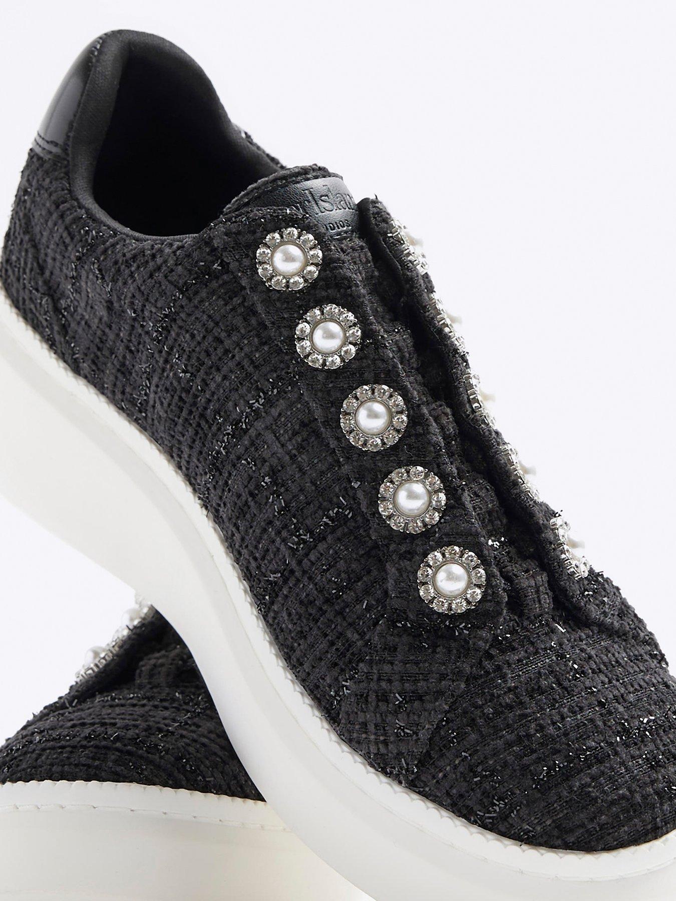 Diamante trainers river island shop