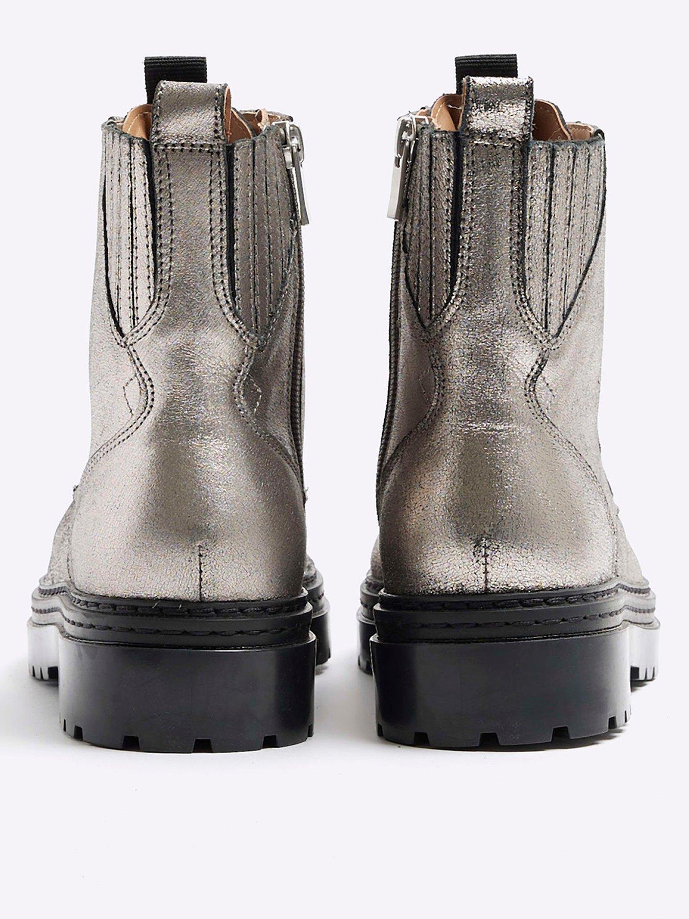 River island store silver boots