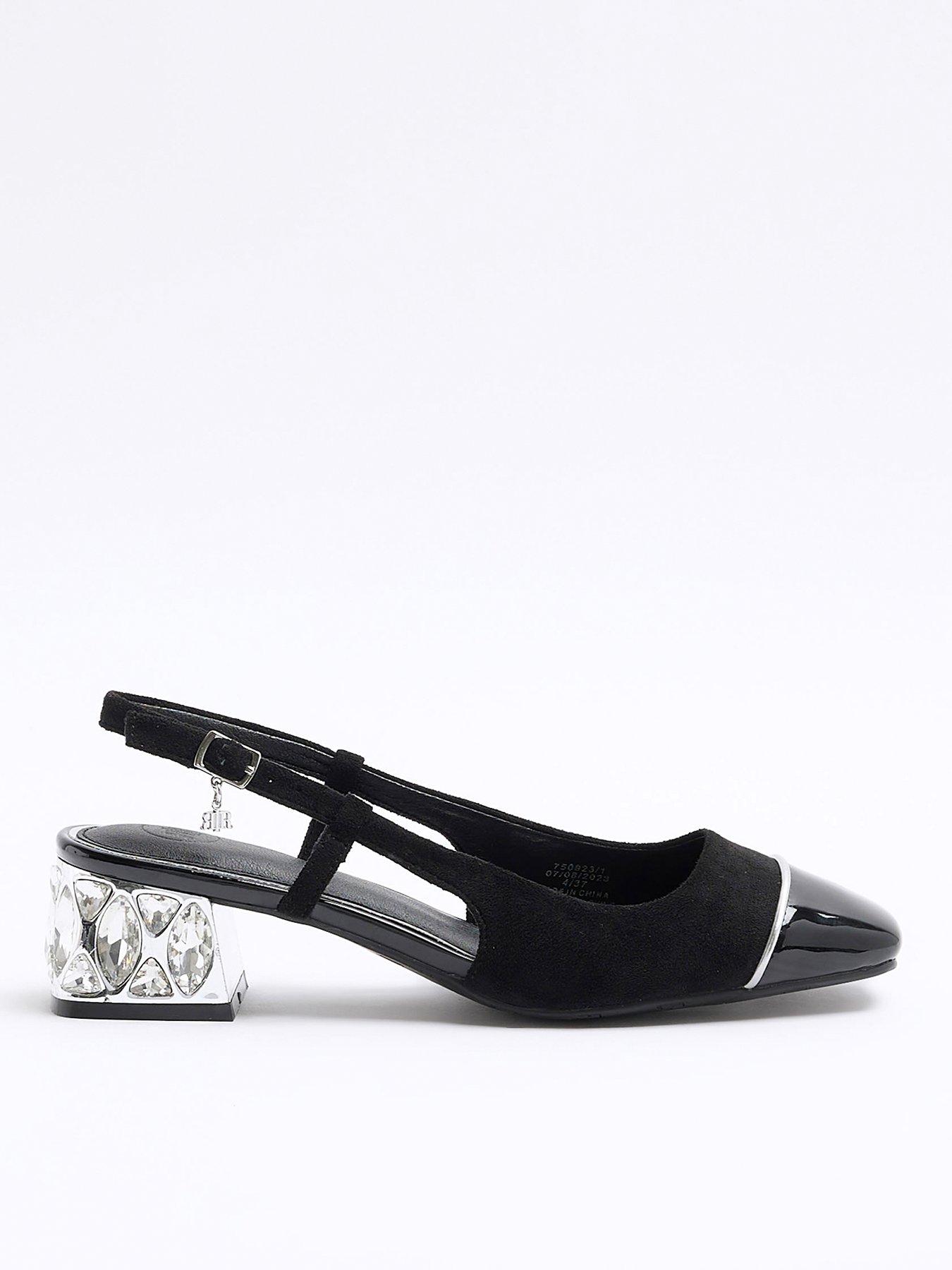 River island black block on sale heels