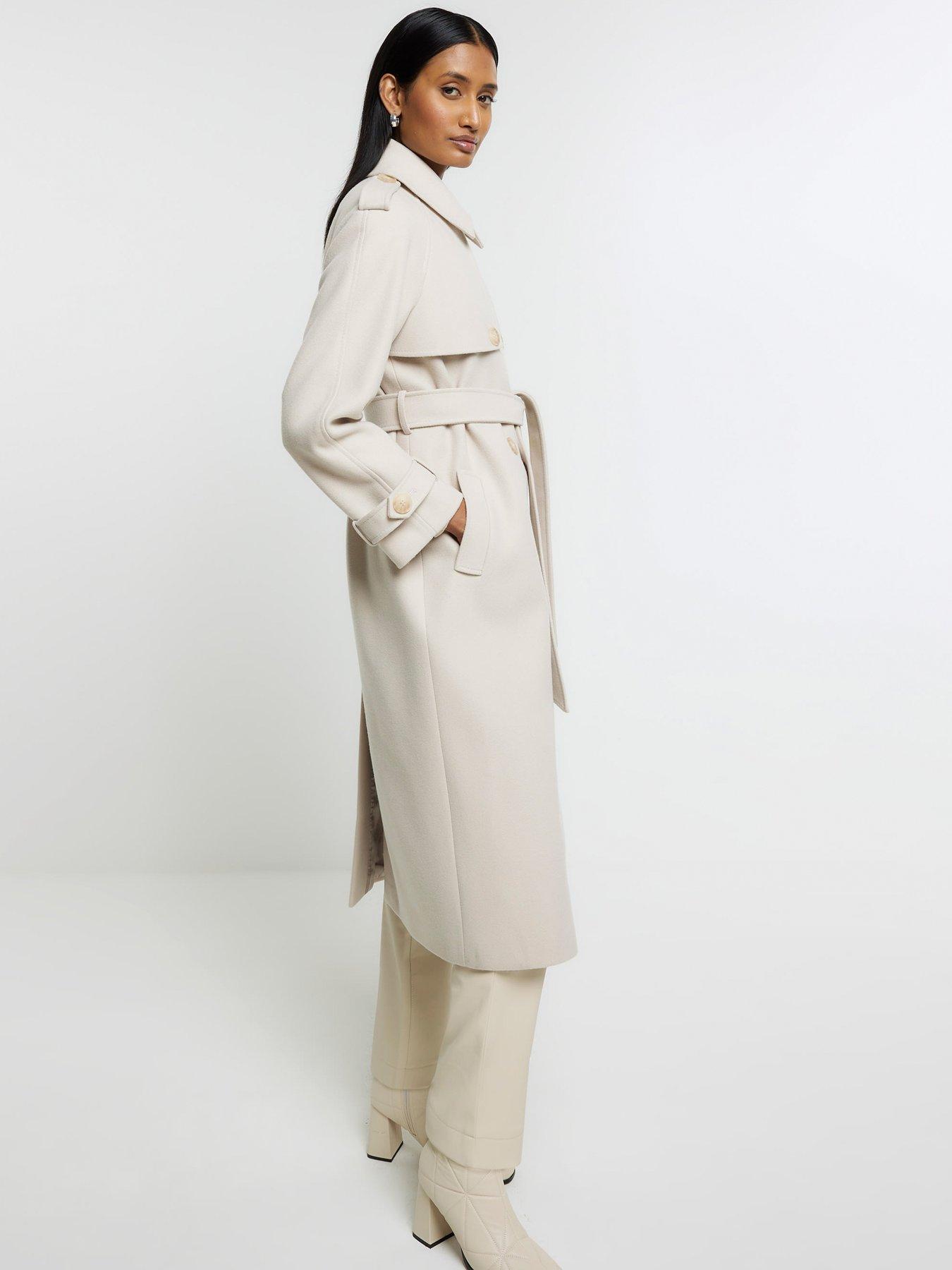 River Island Relaxed Trench Coat - Beige | Very.co.uk