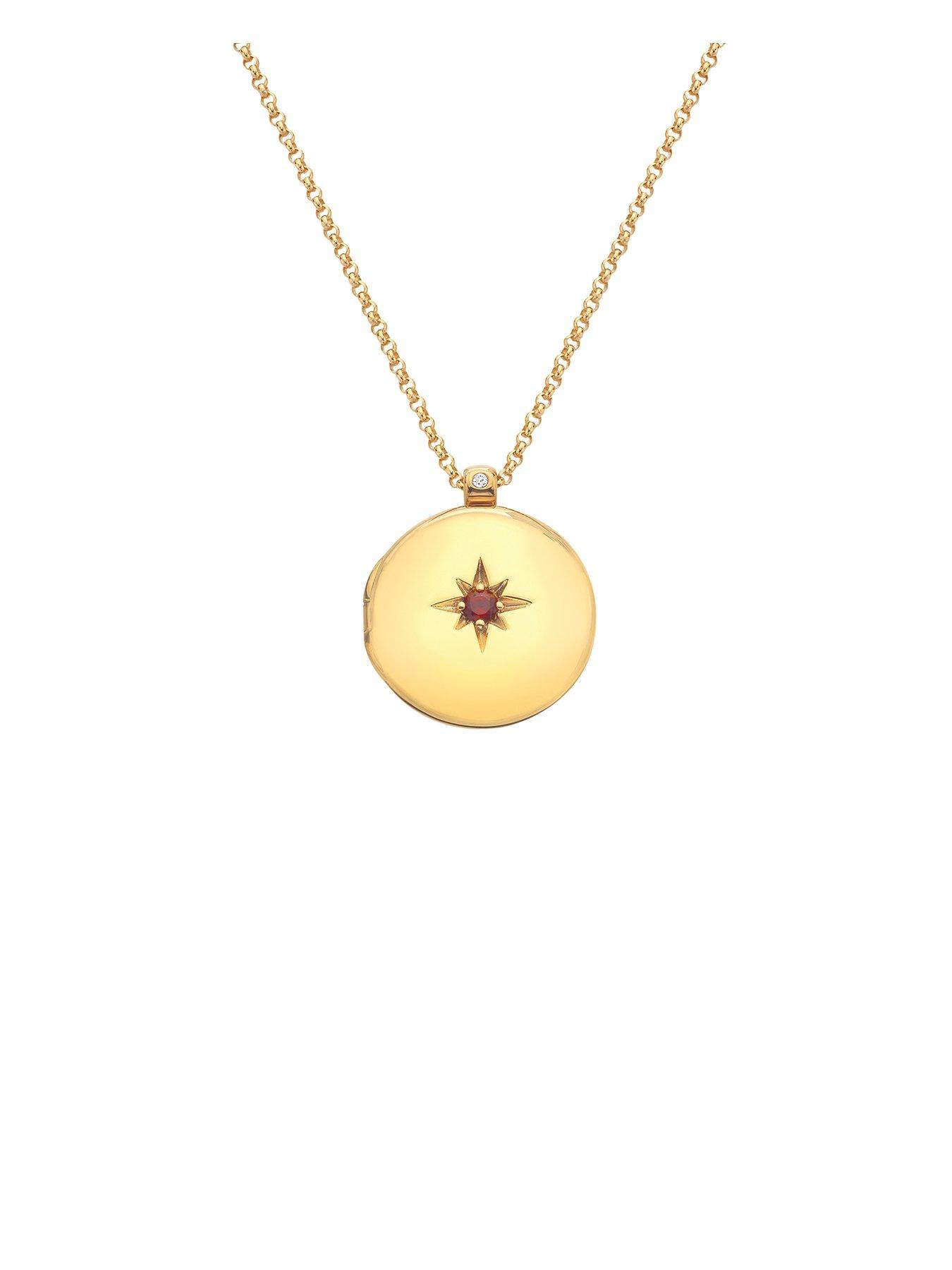 Product photograph of Hot Diamonds Hdxgem Starburst Locket - Red Agate from very.co.uk