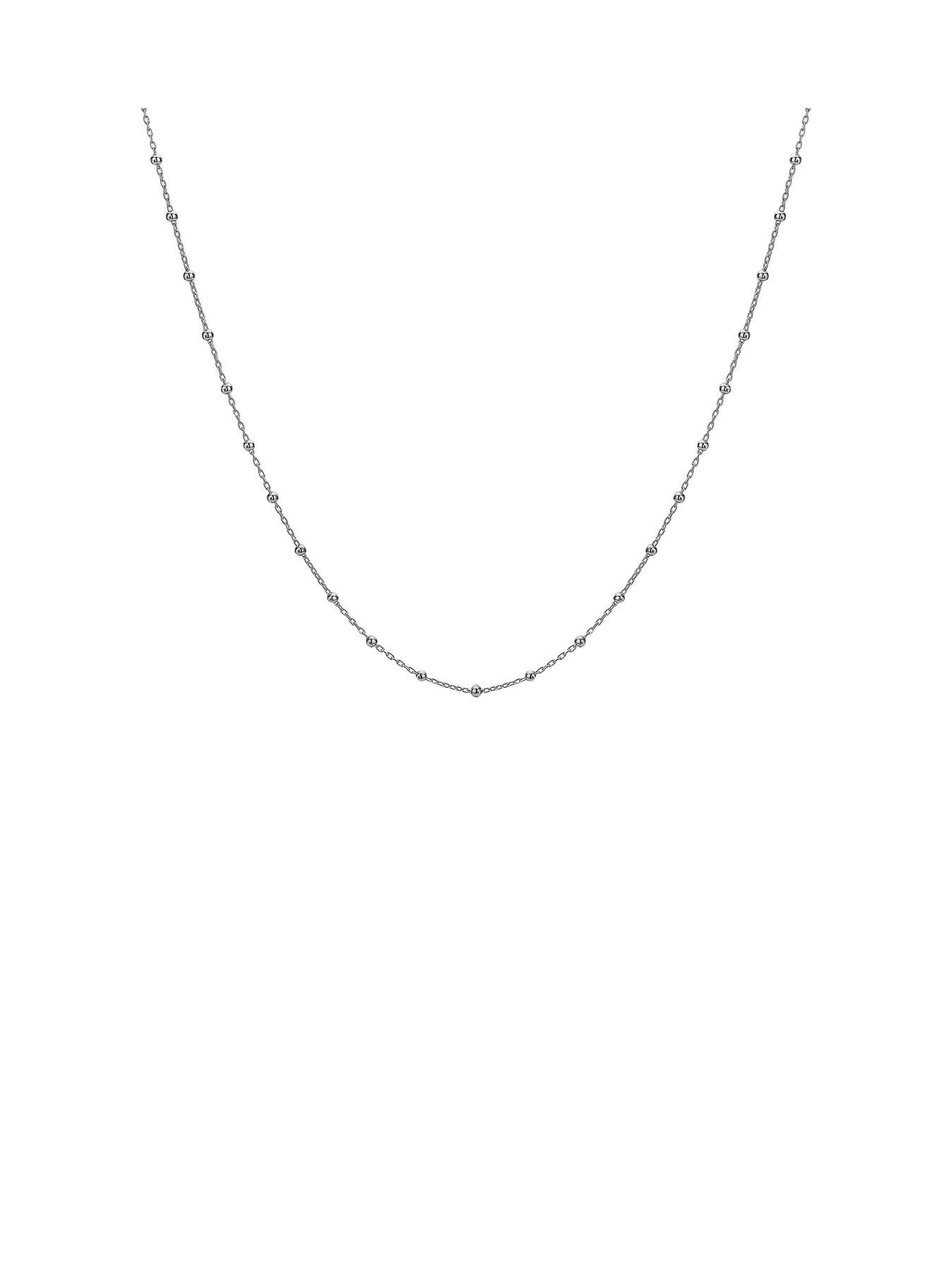 Product photograph of Hot Diamonds Intermittent Bead Cable Chain Choker from very.co.uk