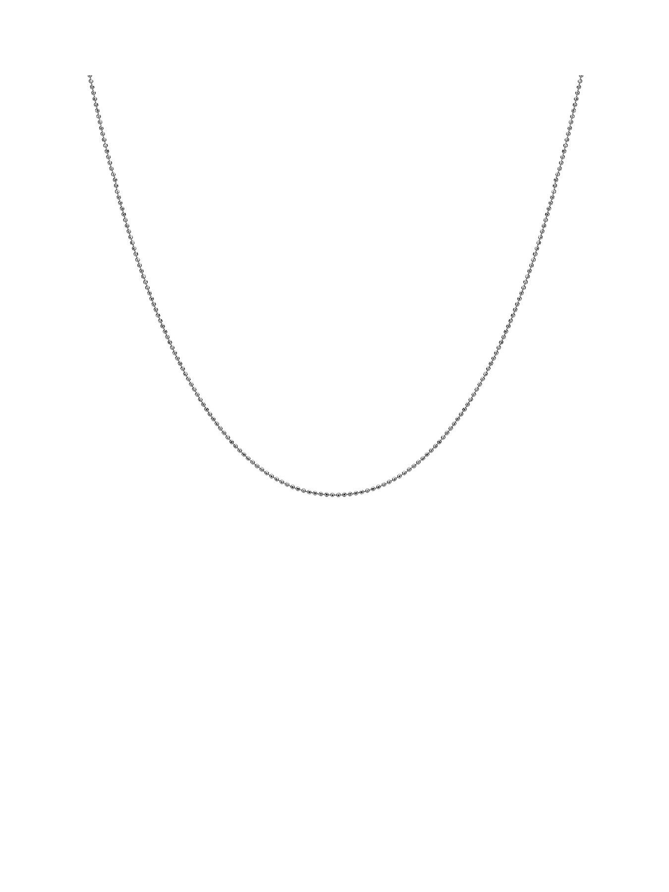 Product photograph of Hot Diamonds Micro Bead Chain Necklace from very.co.uk