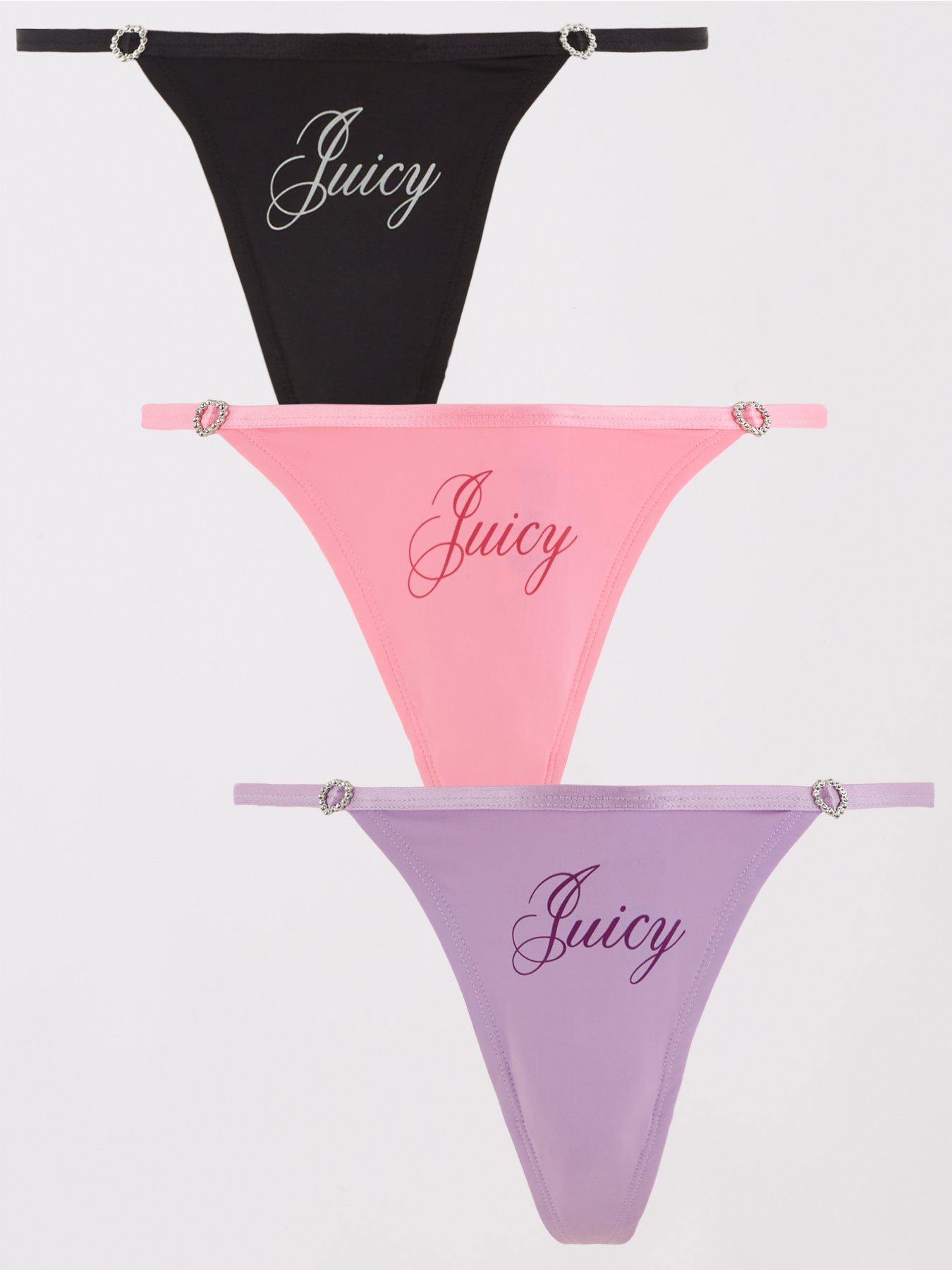 Juicy Couture Set of 3 Panties Full Coverage Size Large