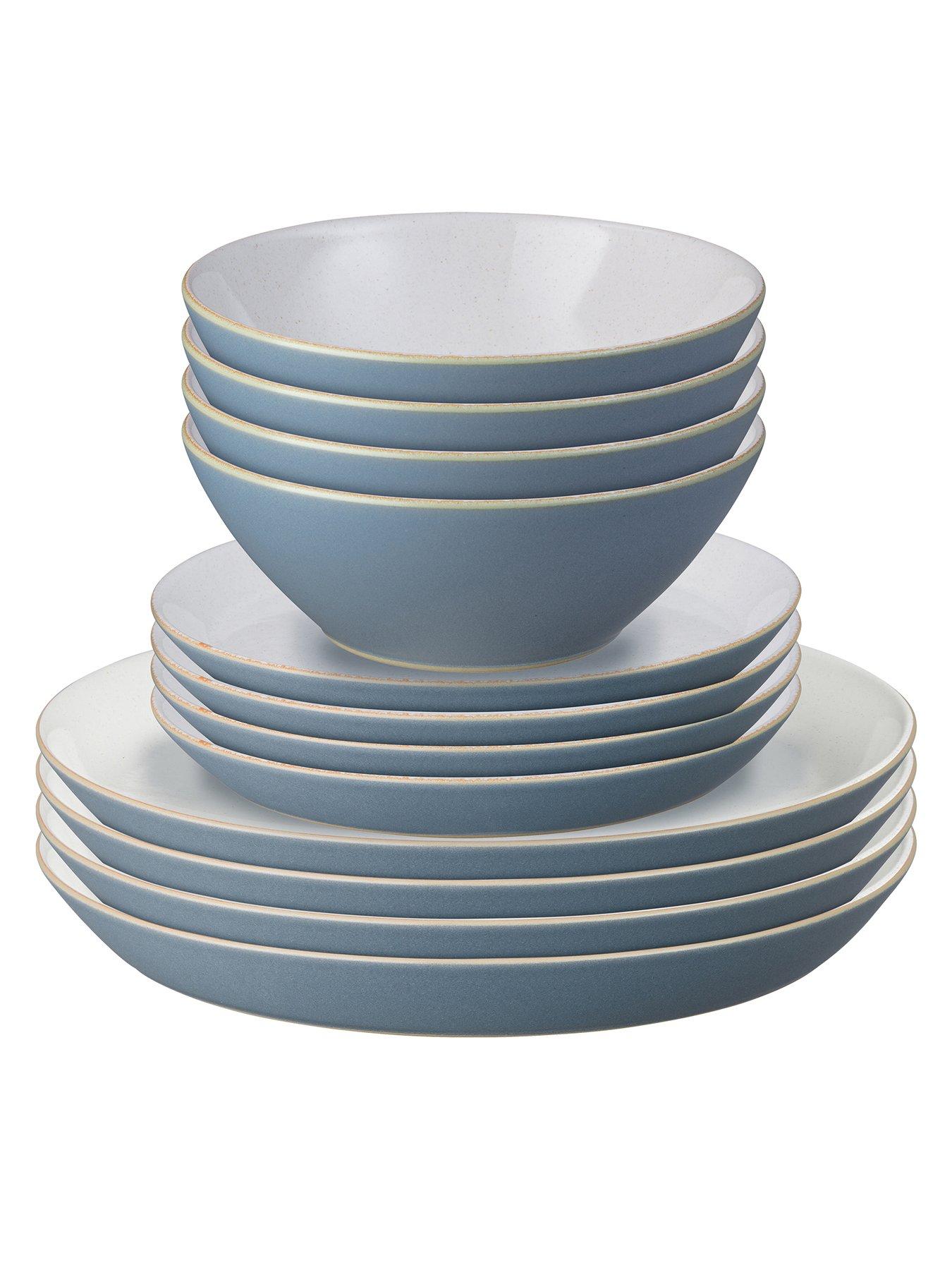 Denby Impression 12 Piece Tableware Set in Blue Very