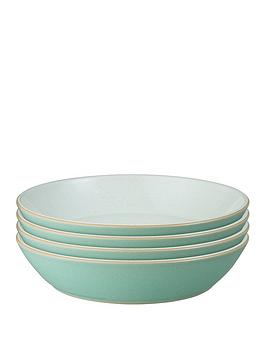 Product photograph of Denby Impression Set Of 4 Pasta Bowls - Mint from very.co.uk