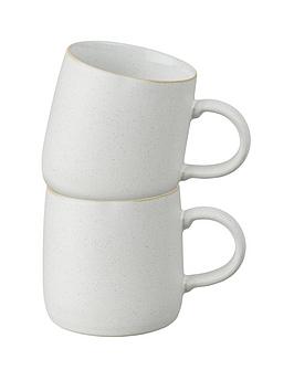 Product photograph of Denby Impression Set Of 2 Small Mugs - Cream from very.co.uk