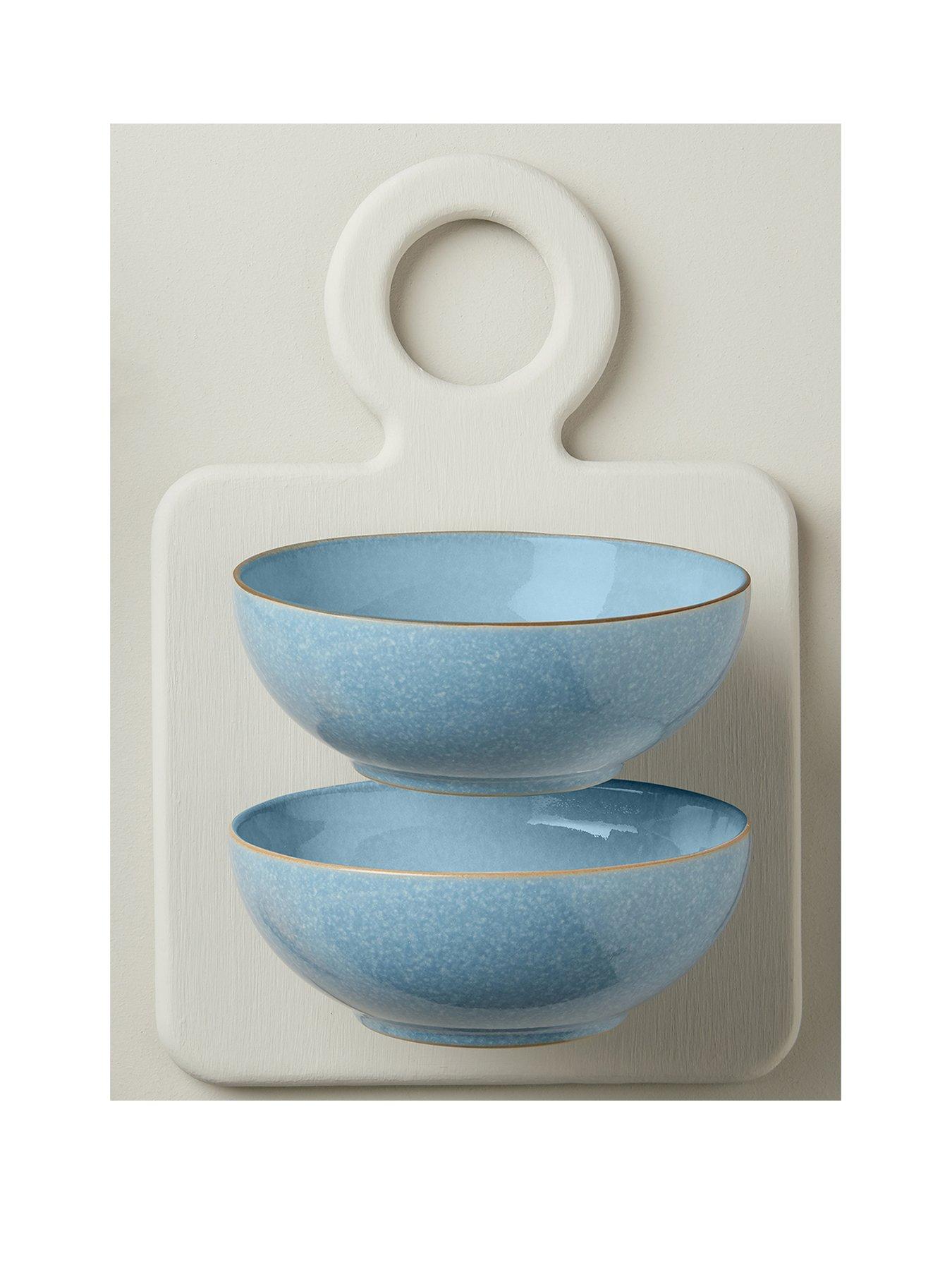 Denby Elements 4-Piece Coupe Cereal Bowl Set &Ndash; Blue