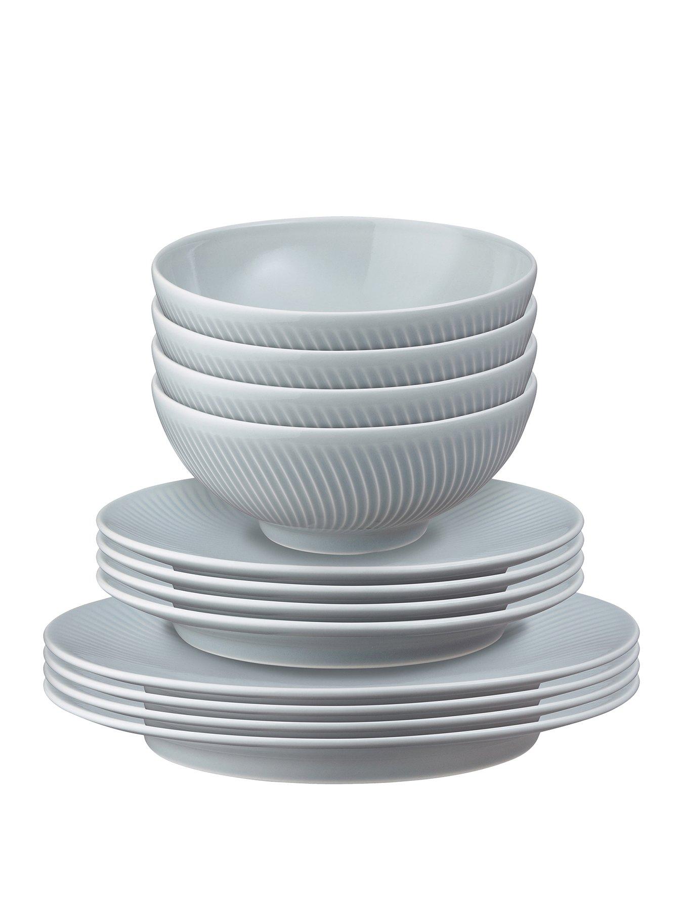 Buy Denby Grey Porcelain Arc Set of 4 Pasta Bowls from the Next UK