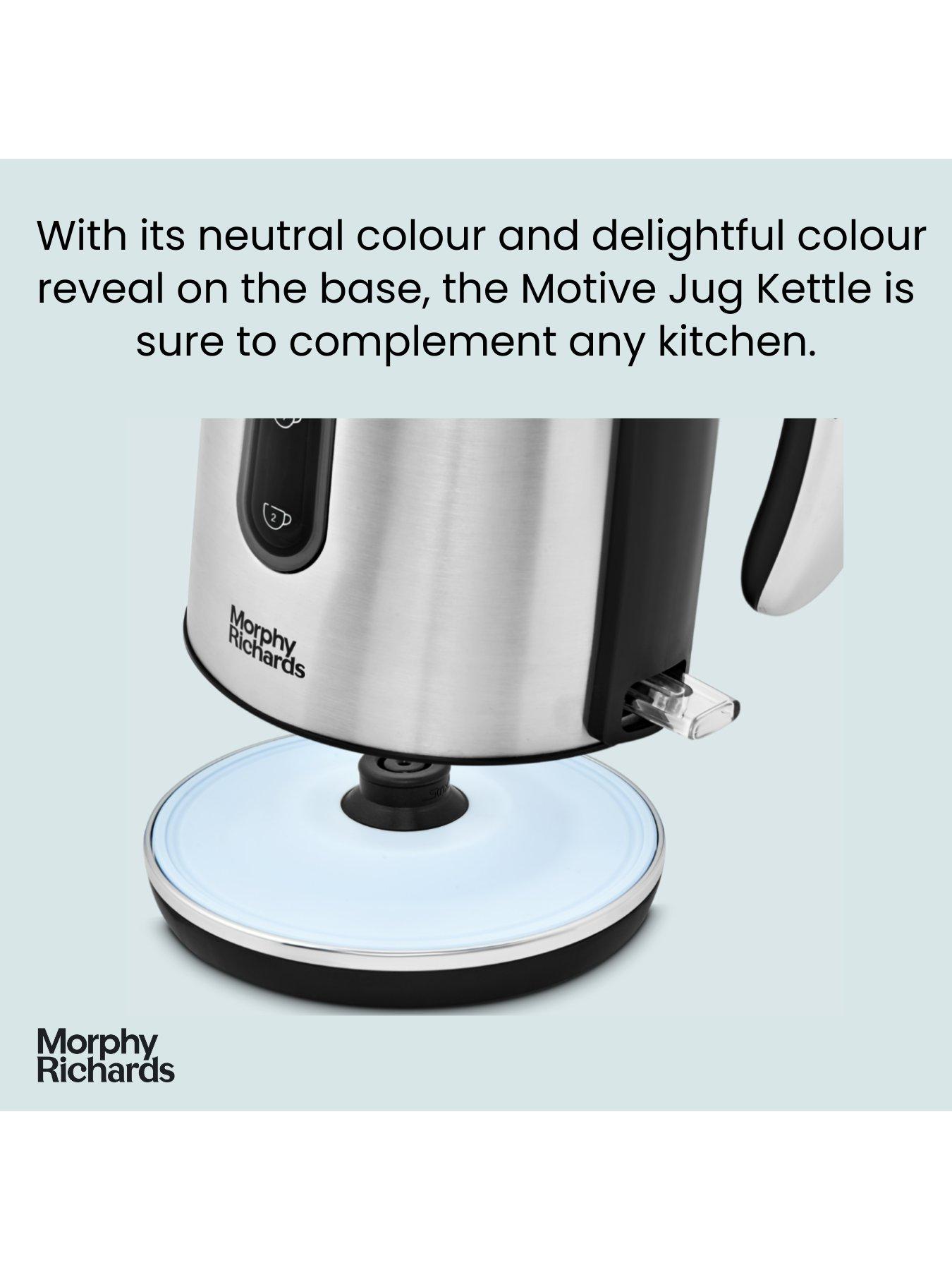 Morphy richards brushed sales stainless steel kettle