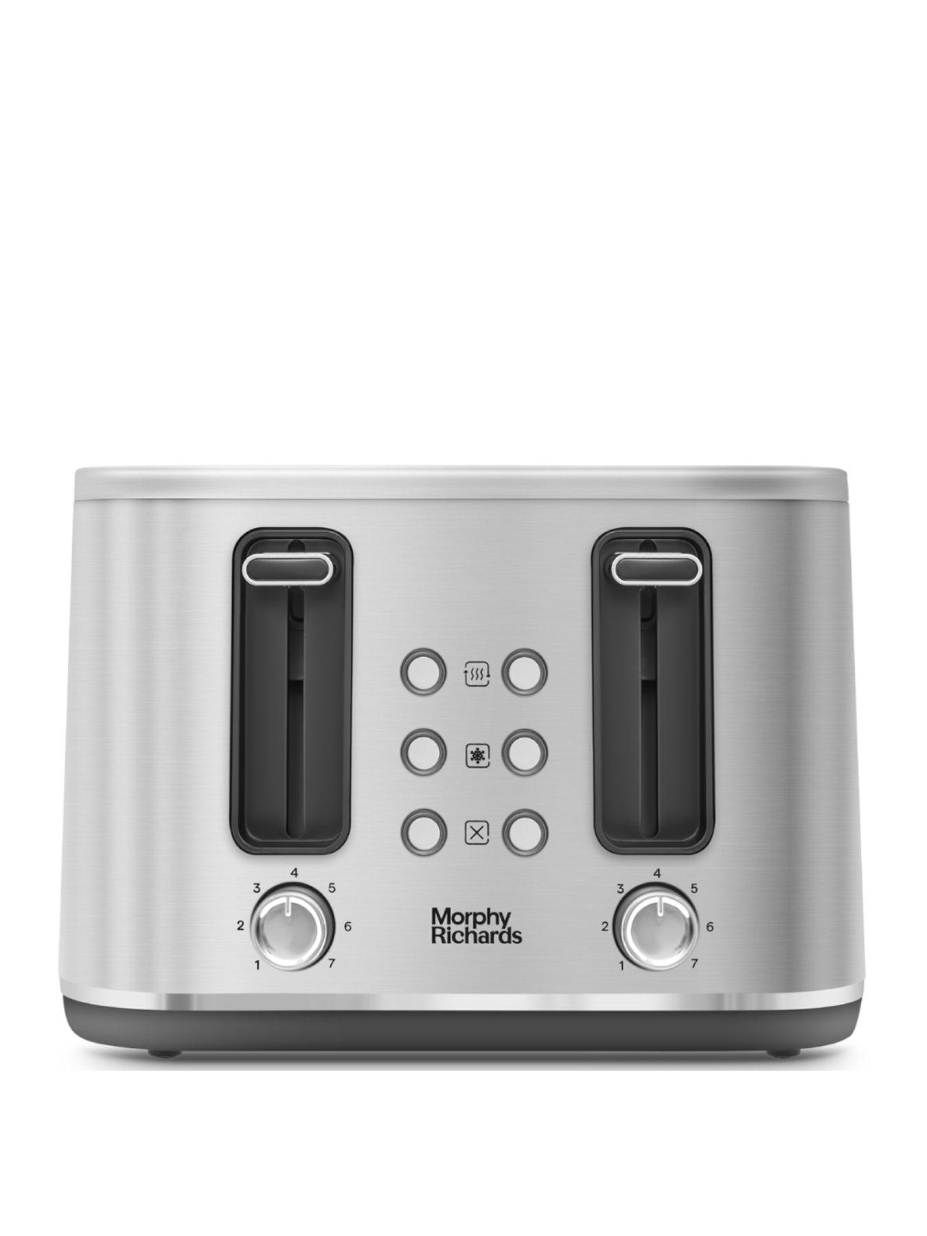 Morphy Richards Motive Brushed Steel 4-Slice Toaster 242800 Very