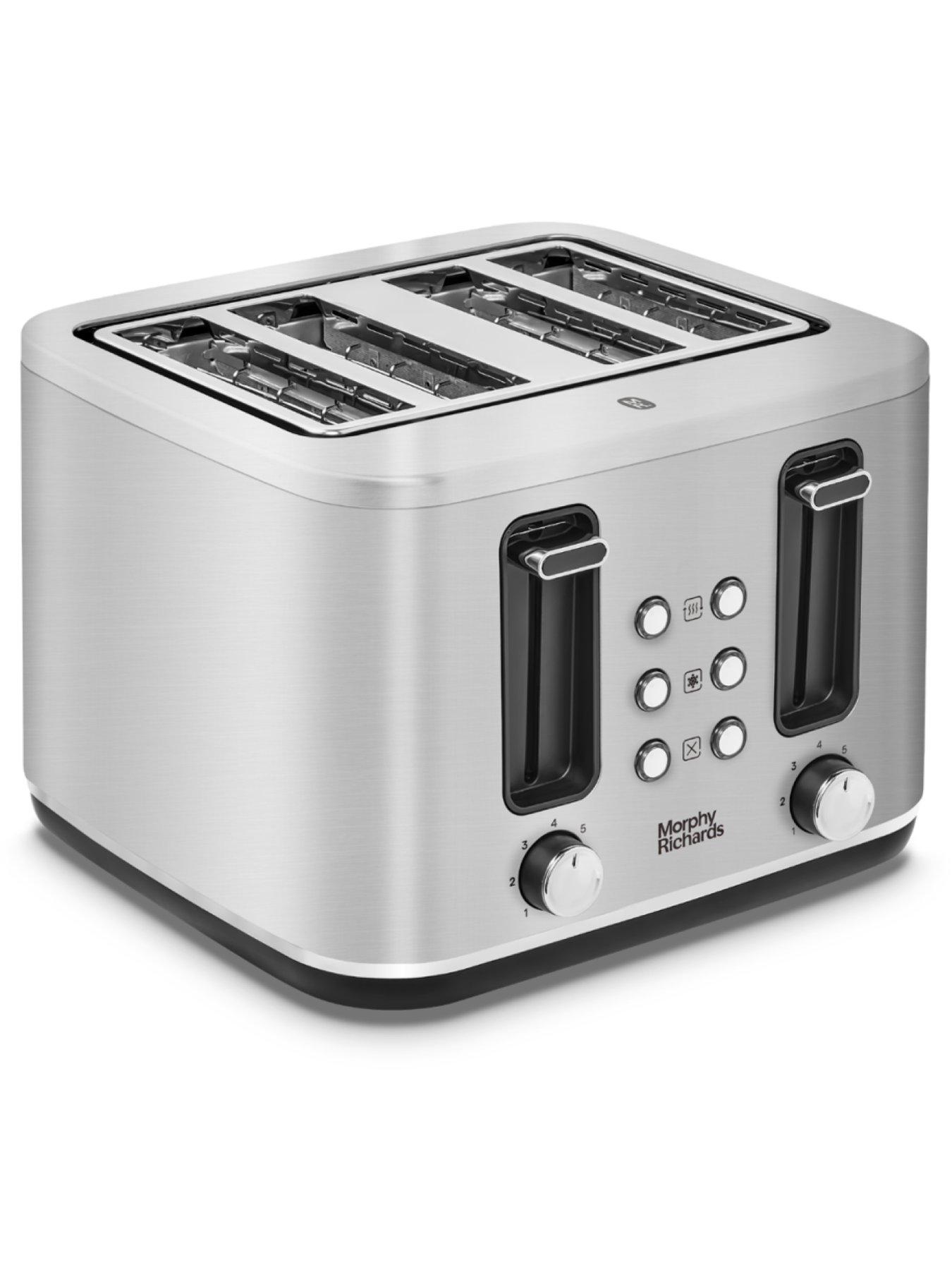 Morphy Richards Motive Brushed Steel 4-Slice Toaster 242800 Very