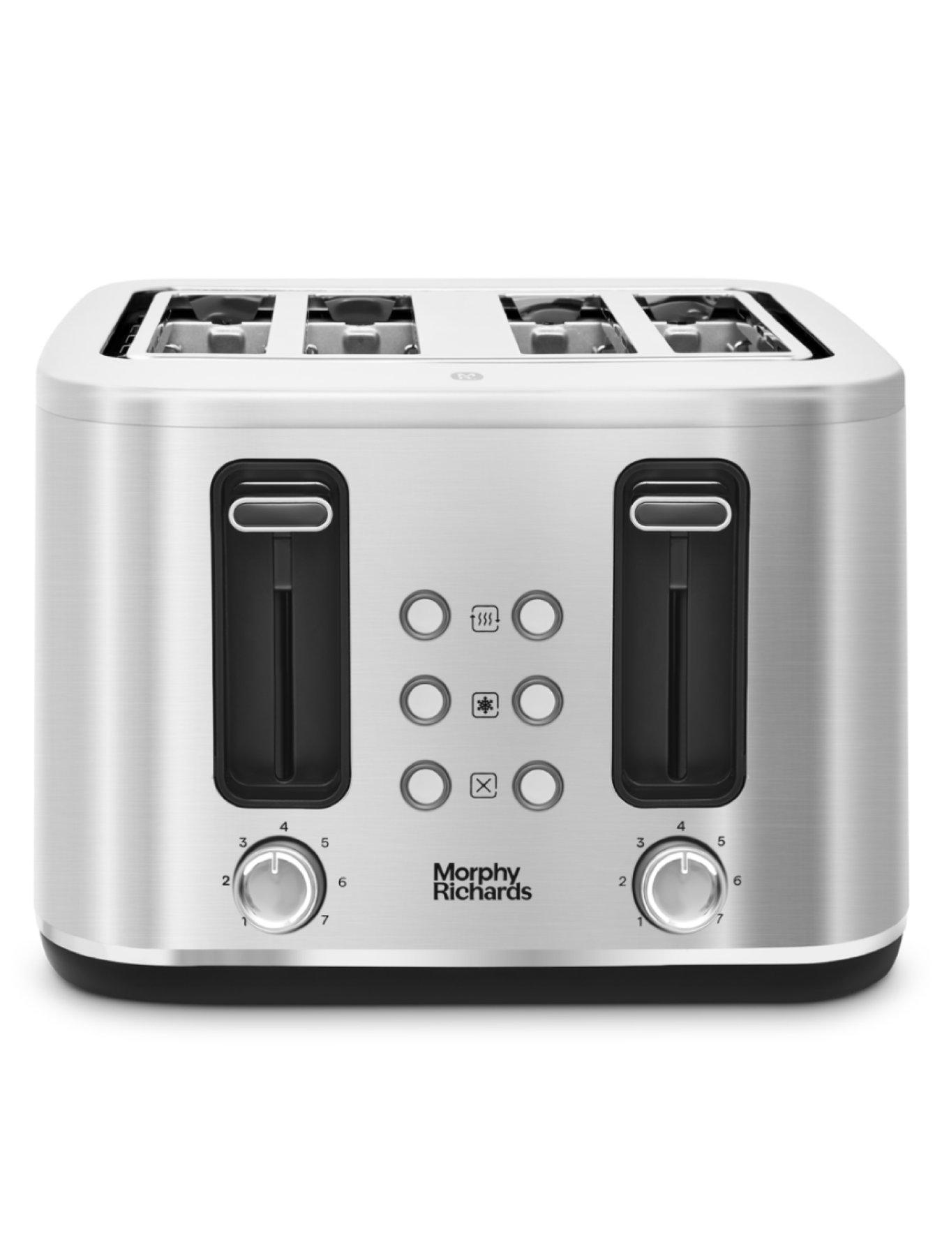 Morphy Richards Motive Brushed Steel 4-Slice Toaster 242800 Very