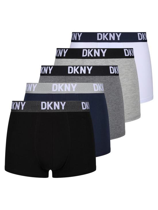 front image of dkny-5-pack-portland-trunks-multi