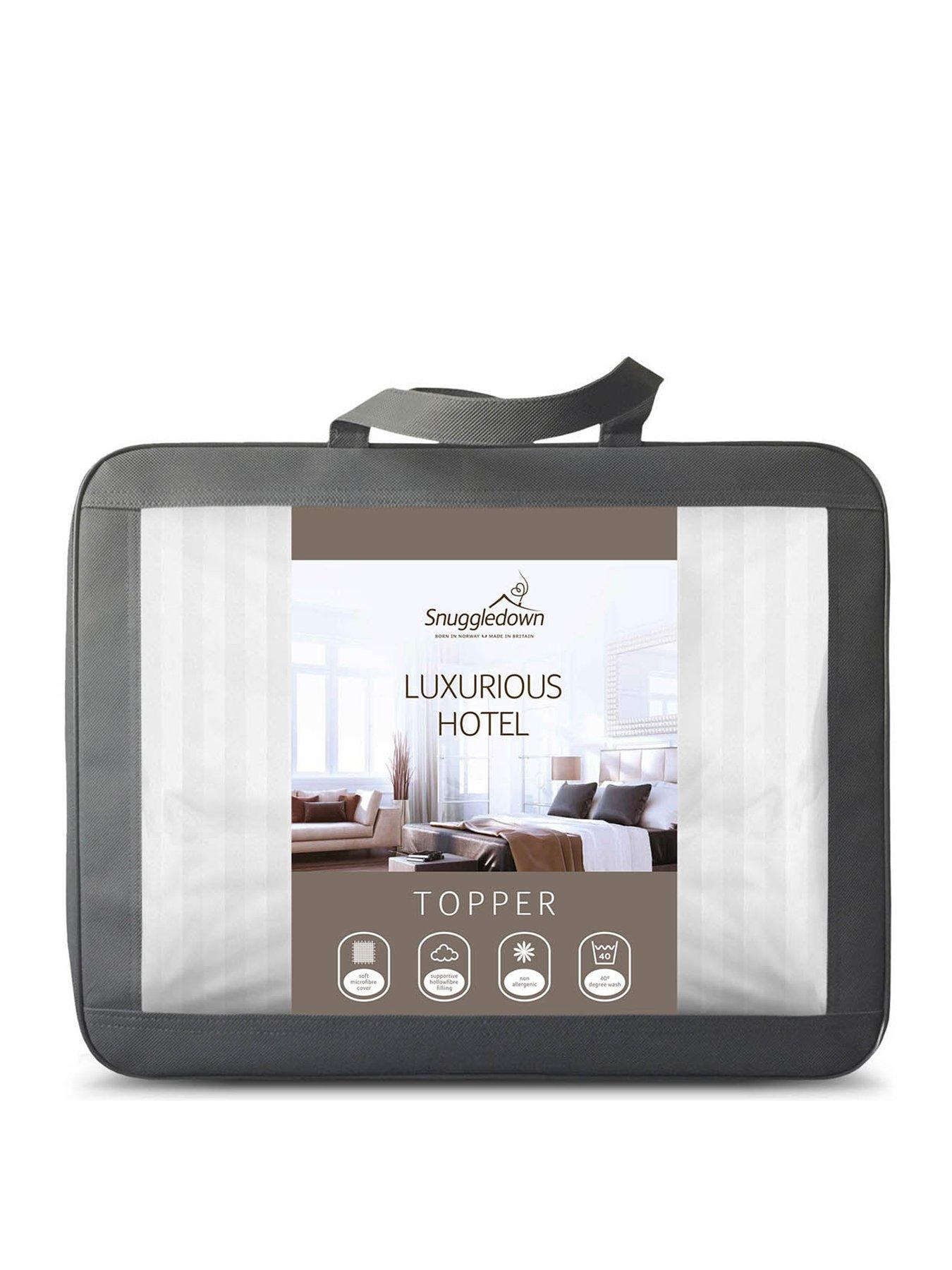 Product photograph of Snuggledown Of Norway Luxurious Hotel Mattress Topper - White from very.co.uk