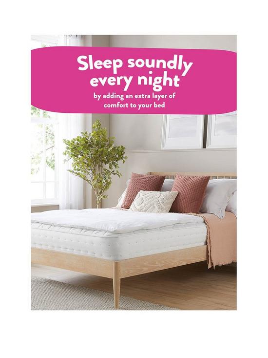 stillFront image of slumberdown-sleep-soundly-mattress-topper-white
