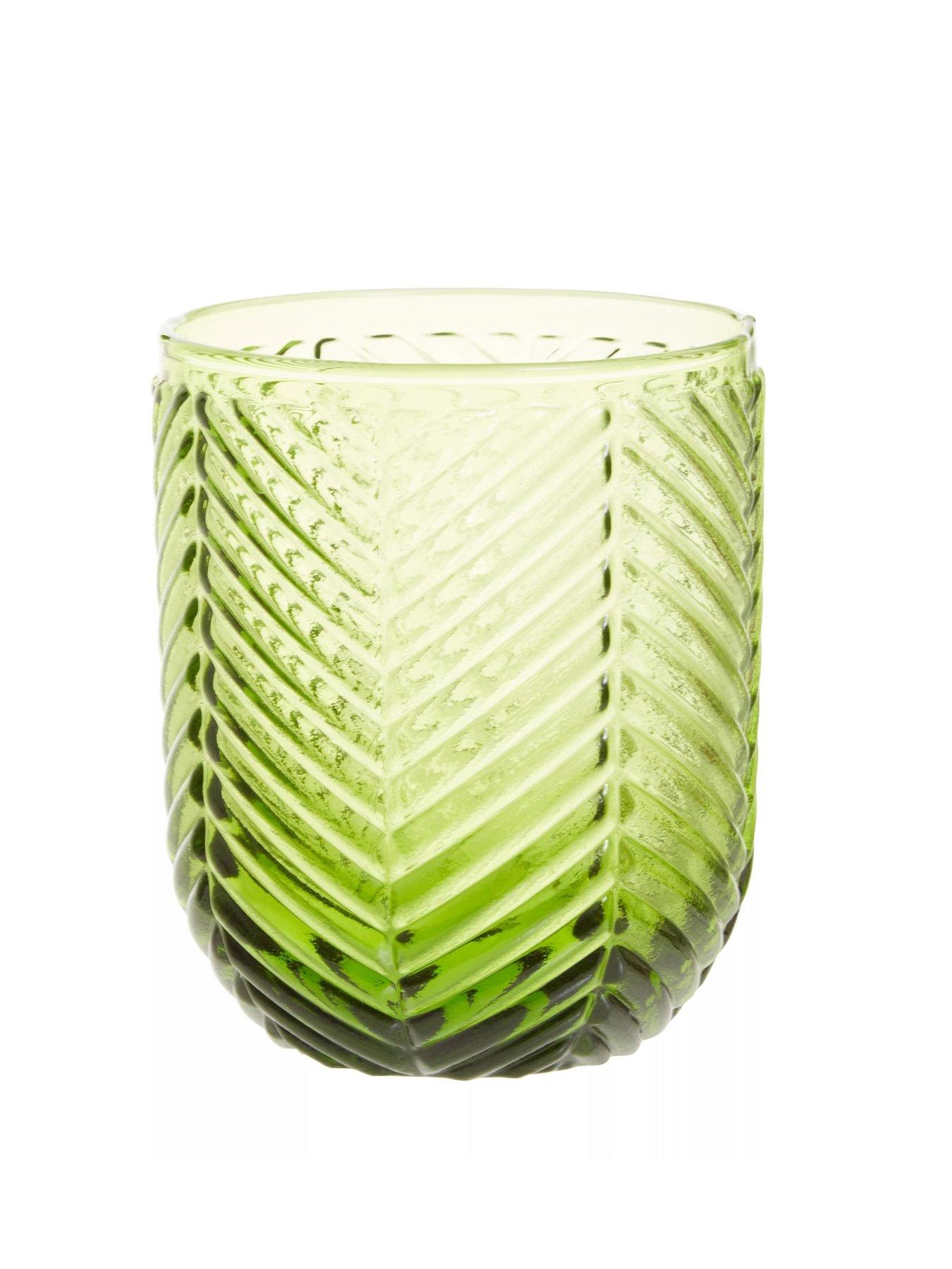 Image 2 of 5 of Premier Housewares Fleur Set Of Four Green Tumblers