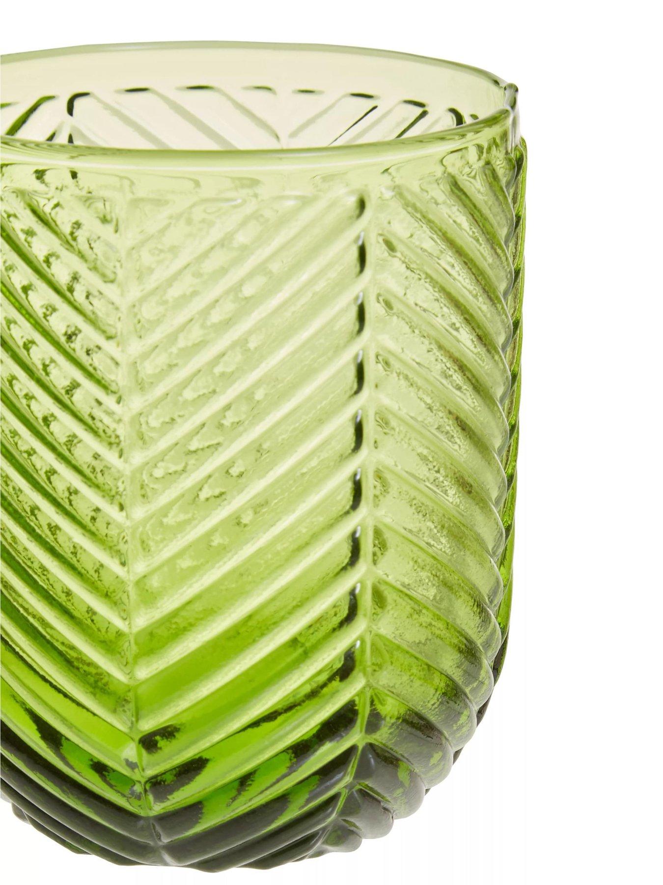 Image 5 of 5 of Premier Housewares Fleur Set Of Four Green Tumblers