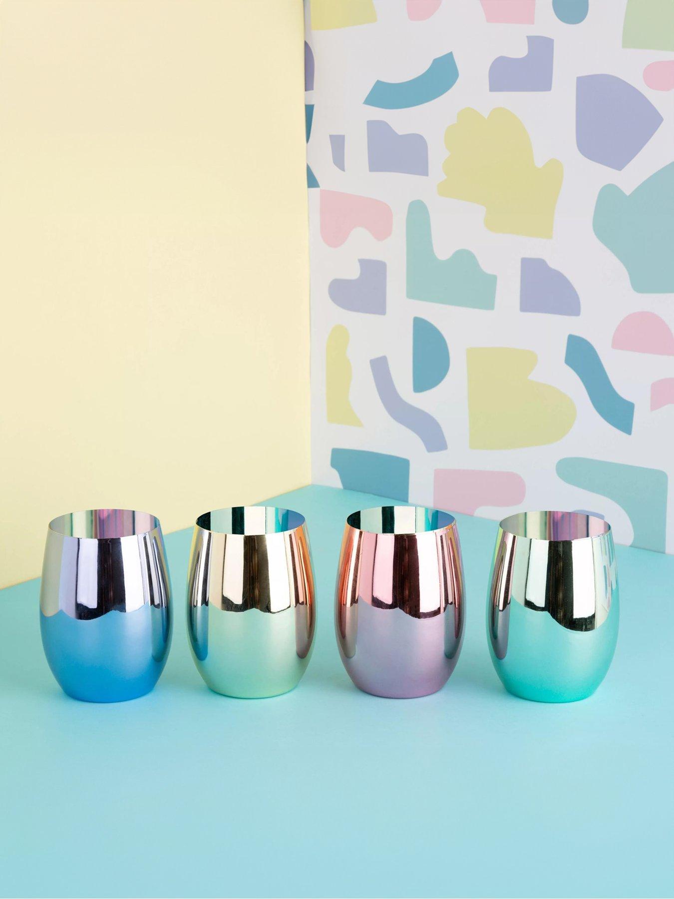 Product photograph of Premier Housewares Mimo Set Of 4 Assorted Colours Tumblers from very.co.uk