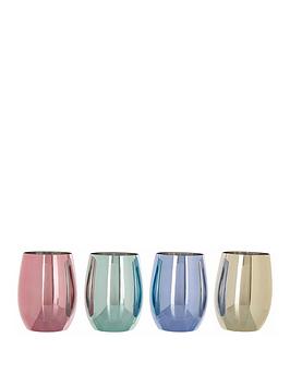 Product photograph of Premier Housewares Mimo Set Of 4 Assorted Colours Tumblers from very.co.uk