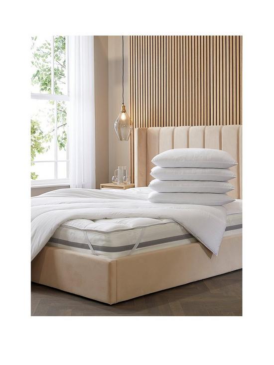 stillFront image of snuggledown-of-norway-luxurious-hotel-105-tog-duvet-and-4-pillows-bundle-white