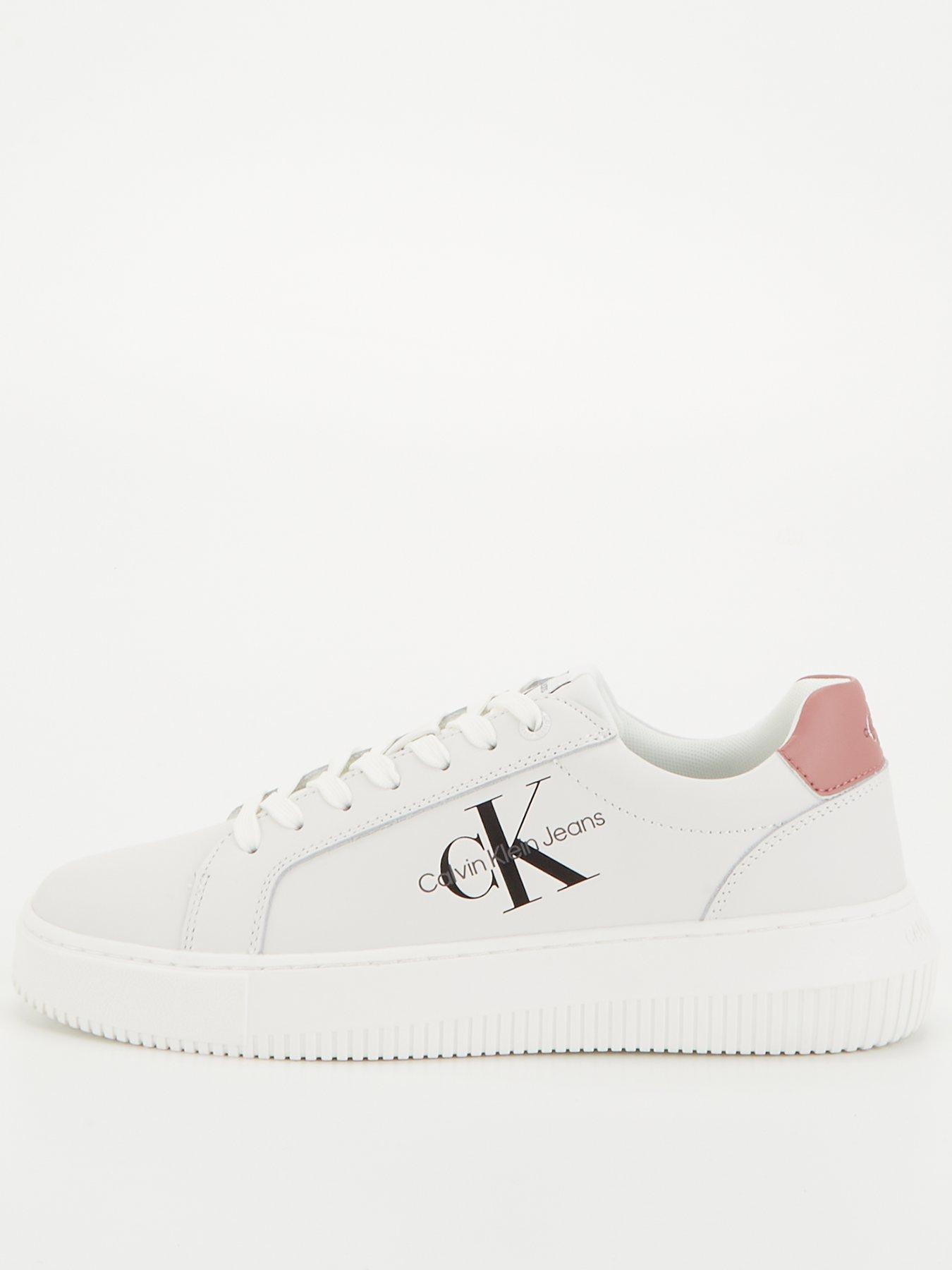 Ck white outlet trainers