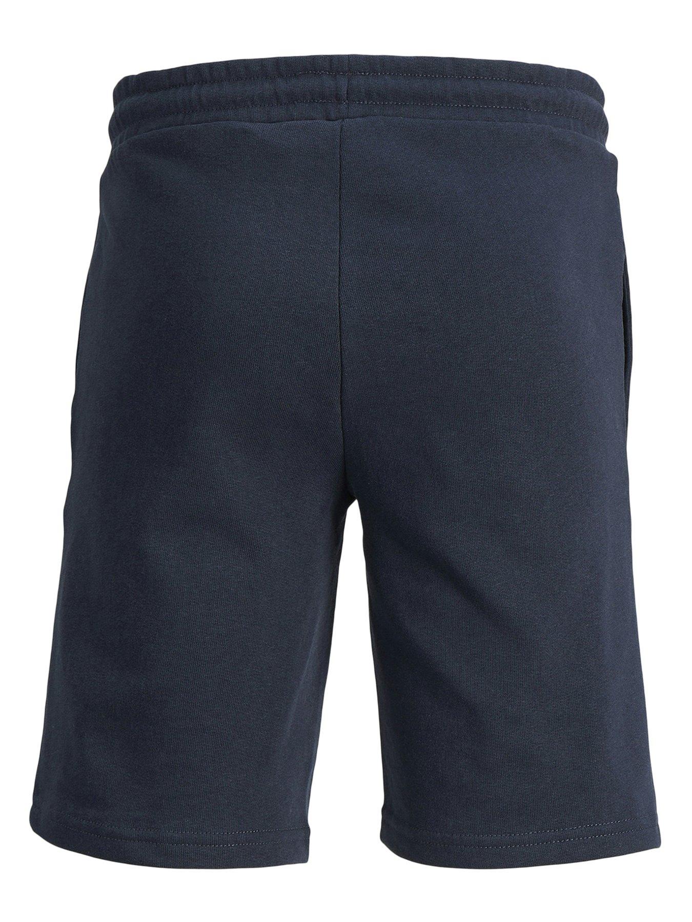 JACK & JONES Junior JPST Shark JJSweat Shorts – Short Décontracté Coton Garçon | Couleur Noir – Tailles 8 à 14 Ans