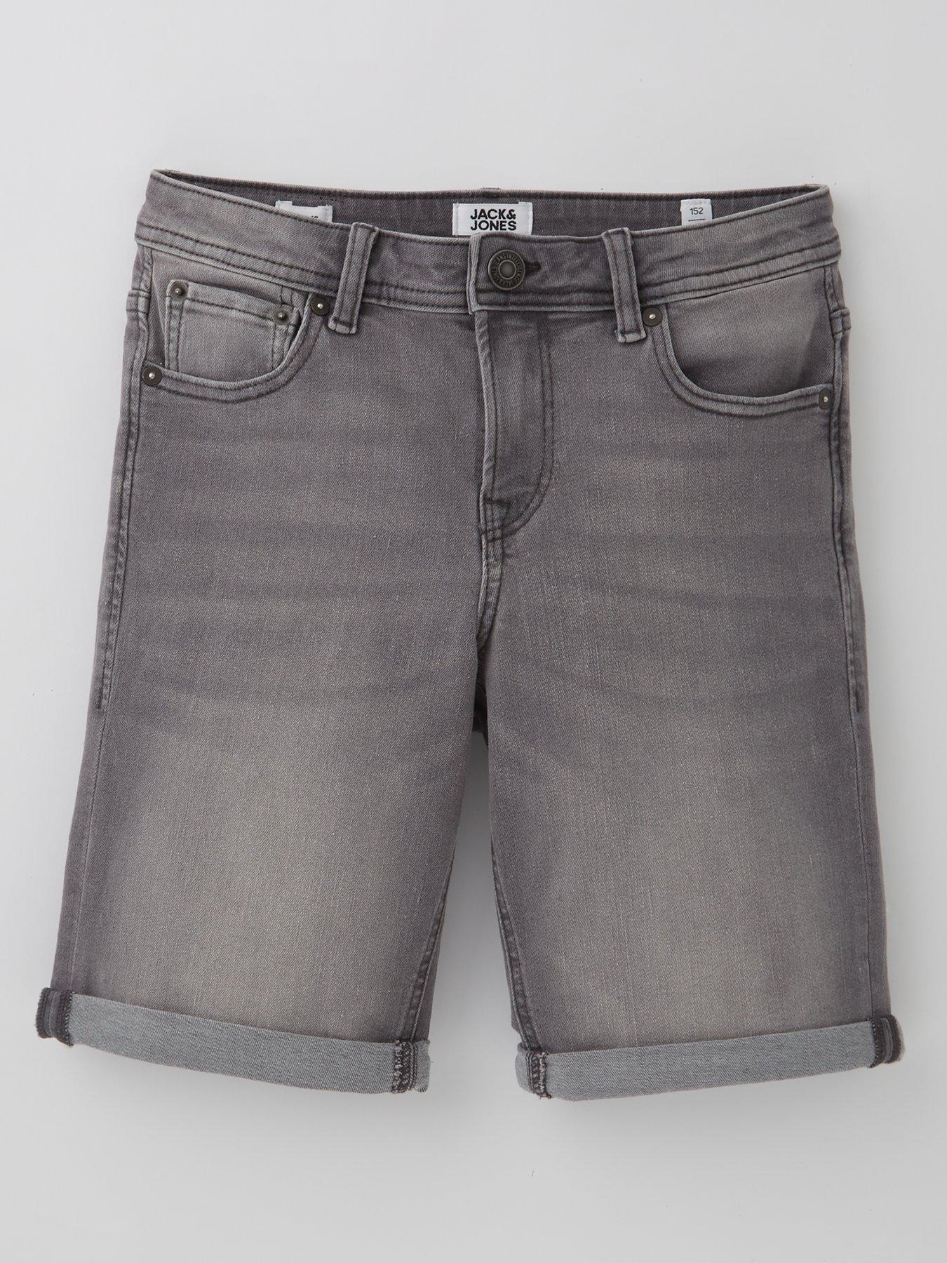 Jack & Jones Junior Boys Rick Original 926 Denim Shorts - Grey Denim