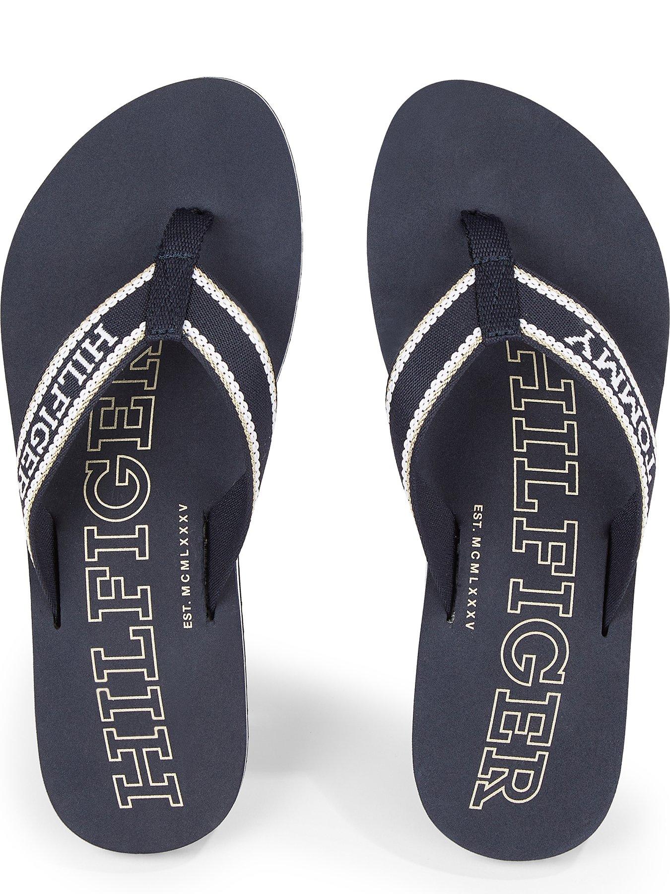 Tommy hilfiger navy flip flops cheap