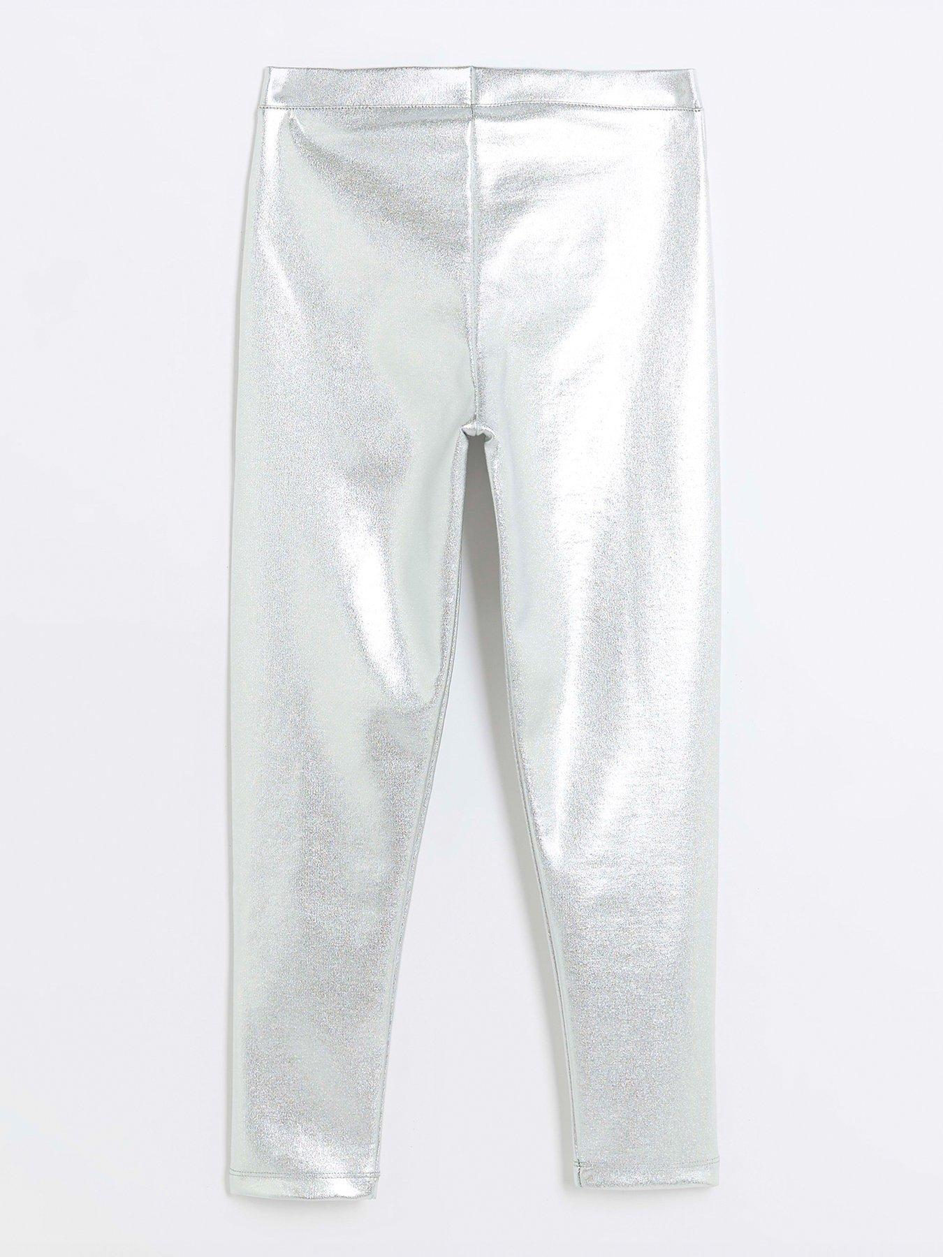 Metallic Leggings-Silver