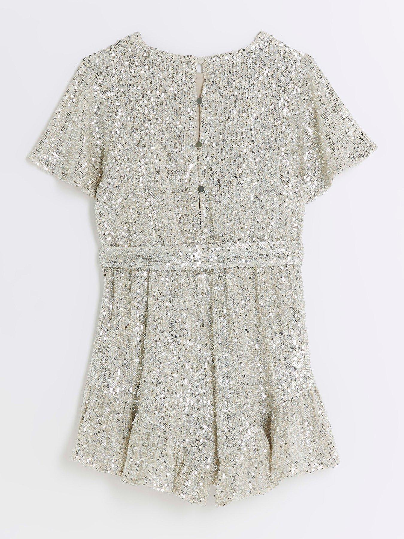 Girls cheap sequin playsuit