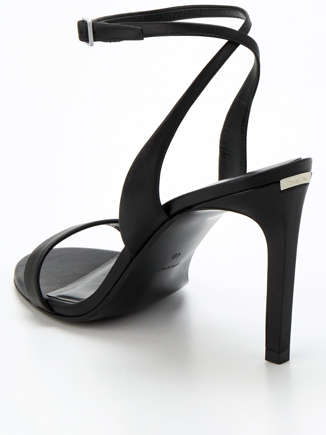 Calvin klein best sale black strappy heels