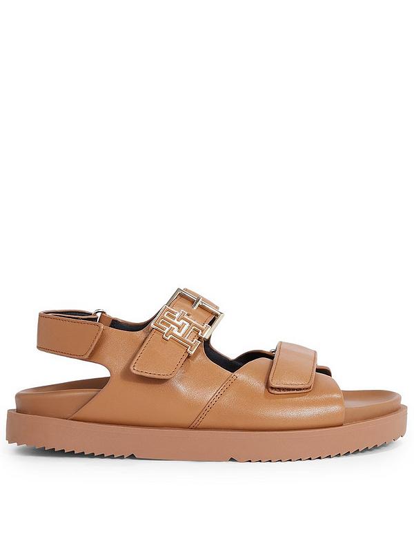 Tommy Hilfiger Leather Sporty Sandals - Brown | Very.co.uk