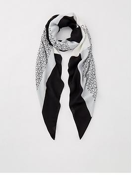 calvin klein geometric scarf - black