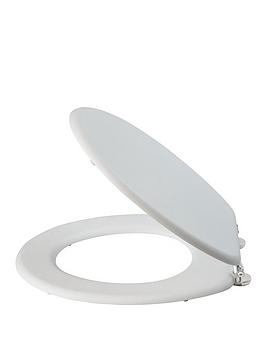 Product photograph of Aqualona Soft Touch Toilet Seat Ndash White from very.co.uk