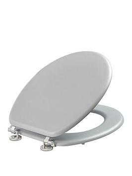 Product photograph of Aqualona Soft Touch Toilet Seat Ndash Grey from very.co.uk