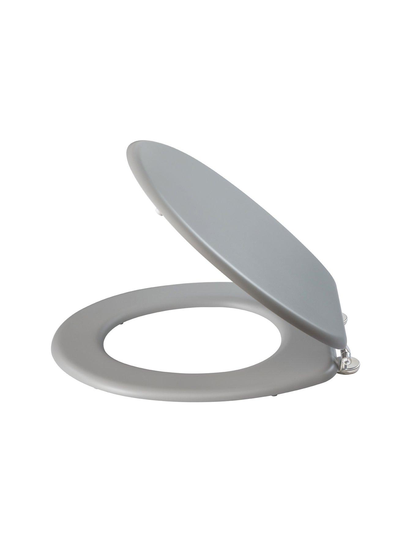 AQUALONA Soft Touch Toilet Seat Grey very.co.uk